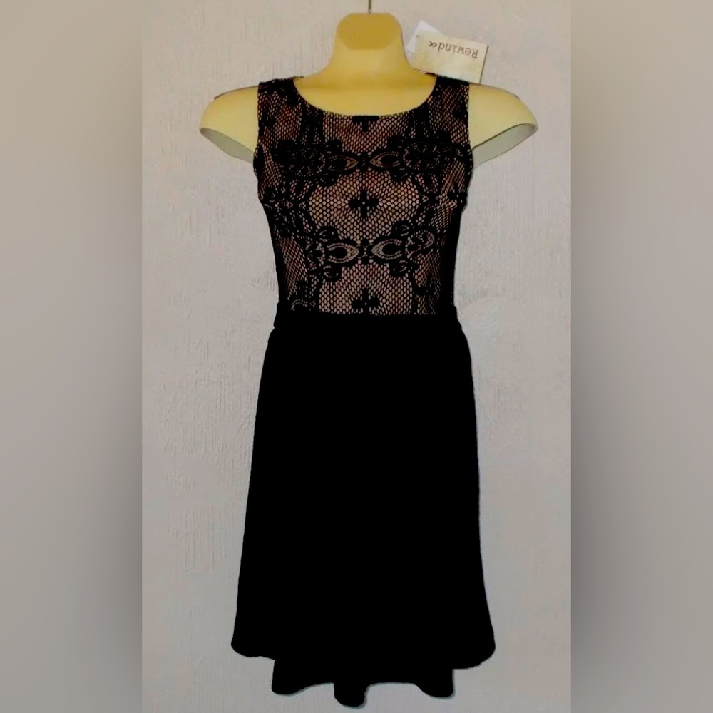 REWIND Sleeveless Black Lace DRESS Womens JUNIORS Size XL